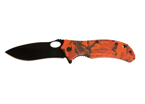 Couteau Camo Orange Lame 9cm